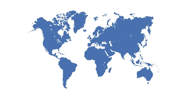 Planeta tierra y mapa del mundo ilustración vectorial plana