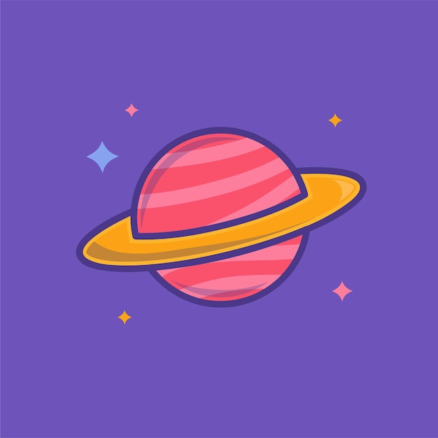 Planetas, galaxia, estrellas, espacio, caricatura, mascota, vector, ilustración