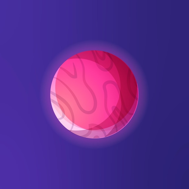Planetas en la ilustración vectorial espacial