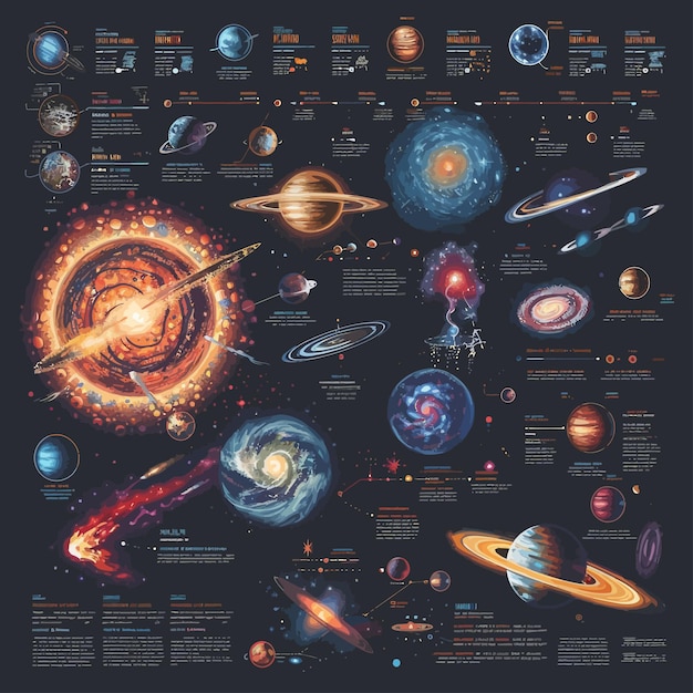 Vector planetas del sistema solar