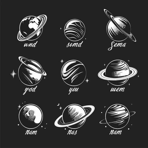 Vector planetas del sistema solar