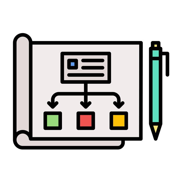 Planificación del estilo de la ilustración vectorial