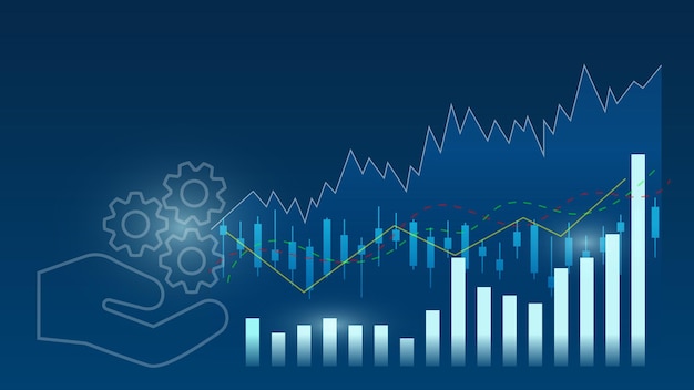 La planificación financiera y la gestión empresarial para un gráfico conceptual eficaz muestran un informe de ingresos