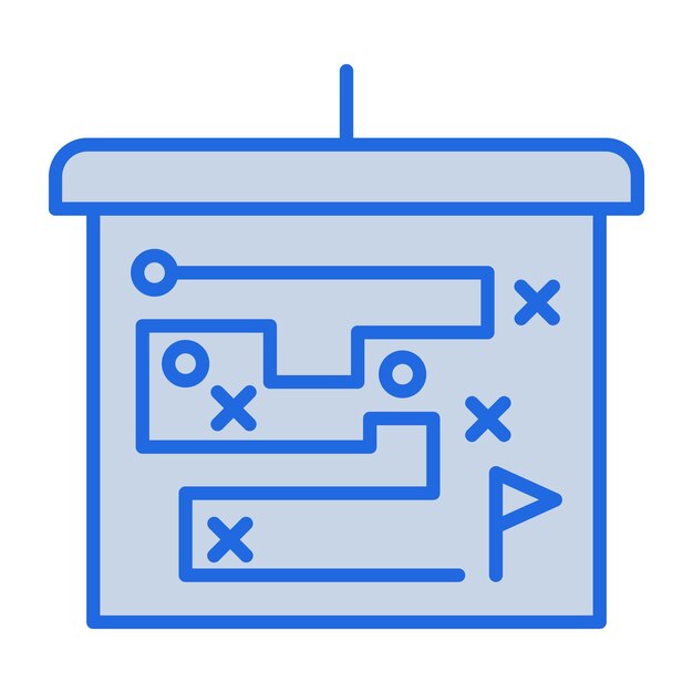 Planificación de la ilustración en tonos azules