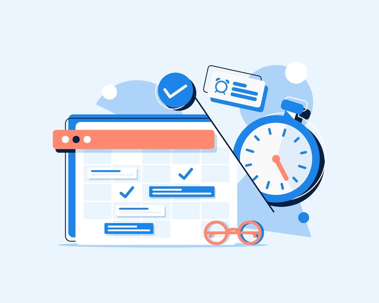 Vector planificación y organización de tareas a bordo ilustración del concepto de plan de acción