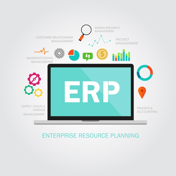 Vector planificación de recursos de la empresa