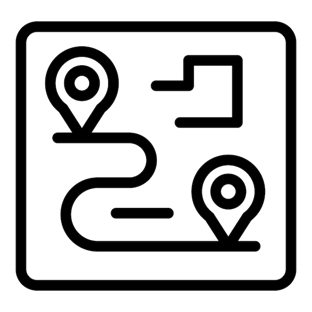 Planificación de rutas con pines de ubicación en una interfaz de mapa digital