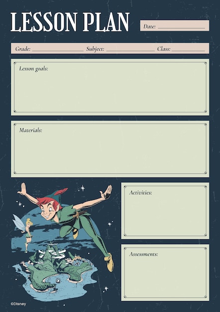 Planificador de clases de Peter Pan