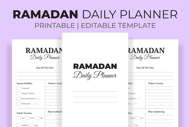 Planificador diario de Ramadán