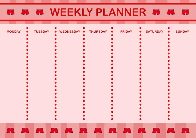 Planificador diario y semanal con Shorts