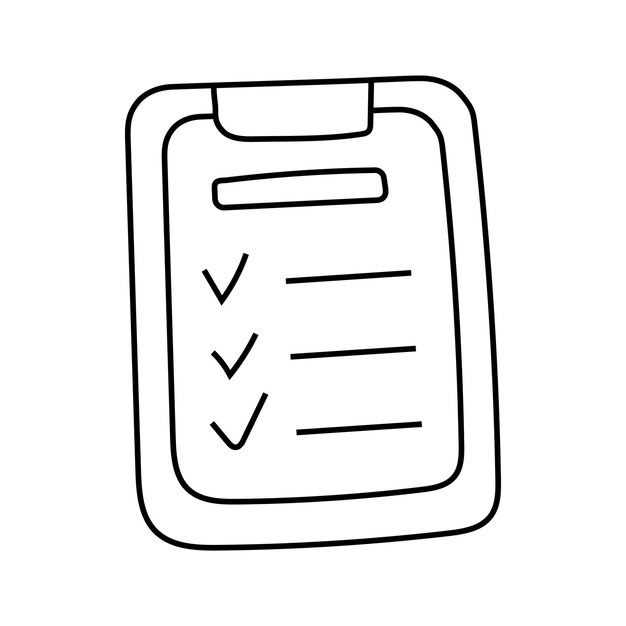 Planificador de Doodle Ilustración vectorial aislada en fondo blanco