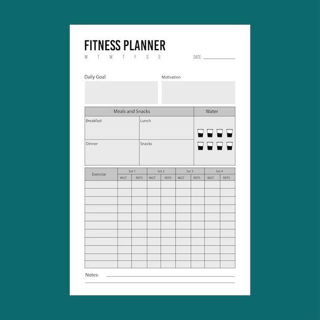 planificador de fitness