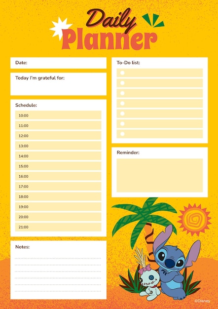 Planificador mensual de Ohana Stitch