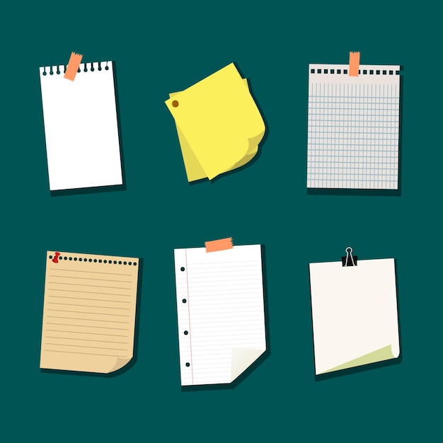 Planificador de notas pegajosas conjunto de papel para cuadernos de diario