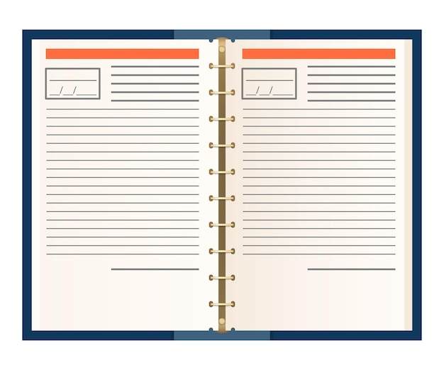 Planificador de notas semanales vectorial5