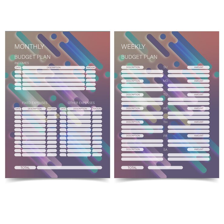 Vector planificador de presupuesto financiero