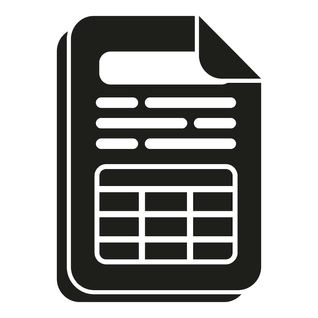 Planificador de riesgo icono de financiación vector simple factura semitona tasa de descuento