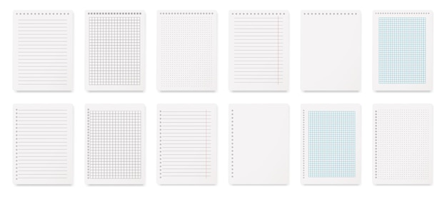 Planificadores o cuadernos realistas páginas de hojas