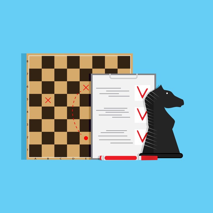 Vector planifique la táctica y la estrategia de la lista de verificación