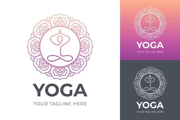 Planitlla de logo de yoga