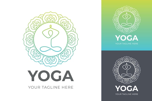 Planitlla de logo de yoga