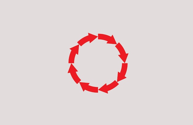 Plano círculo flechas icono símbolo vector ilustración