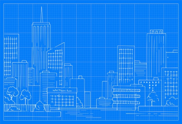 Vector plano de la ciudad de fondo simple vektor diseño plano