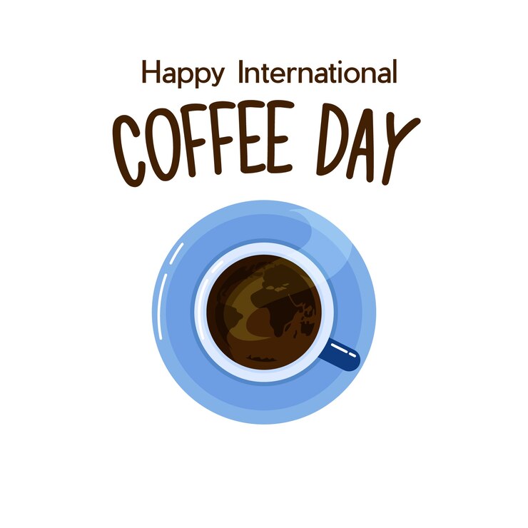 Vector plano día internacional del café.