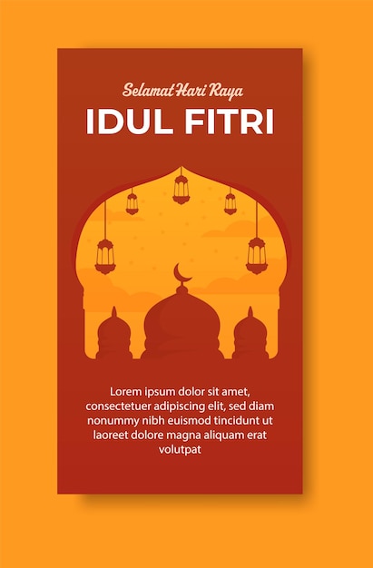 Plano feliz eid mubarak para historias de redes sociales