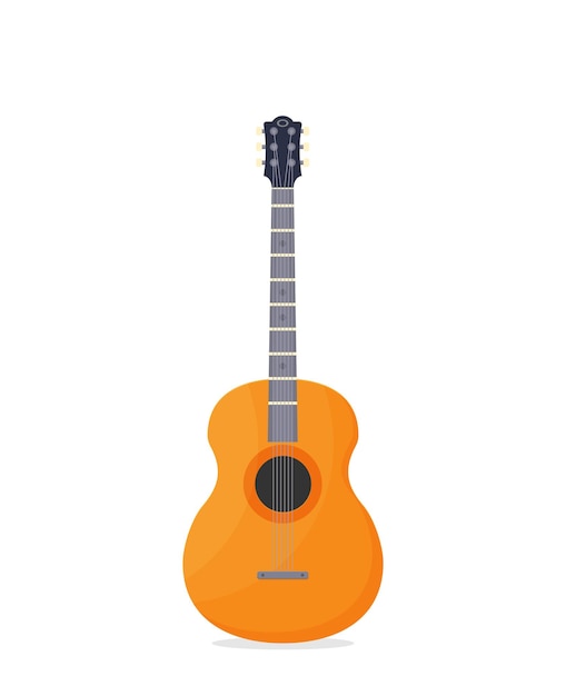 Plano Guitarra Vector Ilustración Instrumento Musical Plano