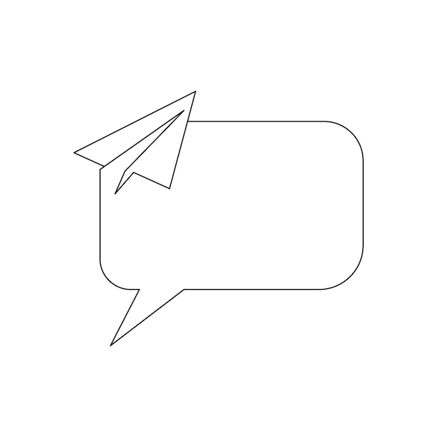 Plano de papel vectorial una línea de arte ilustración inicio y libertad diseño de trazo editable mínimo
