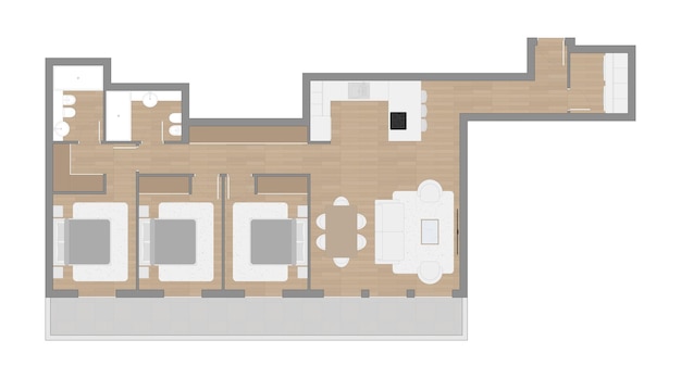 Vector plano de piso