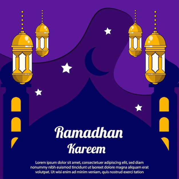 Vector plano ramadhan kareem