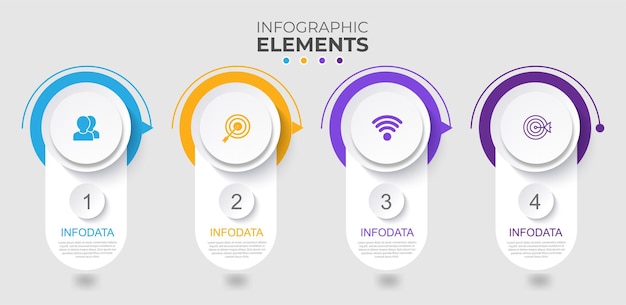 Planos pasos infográficos de negocios
