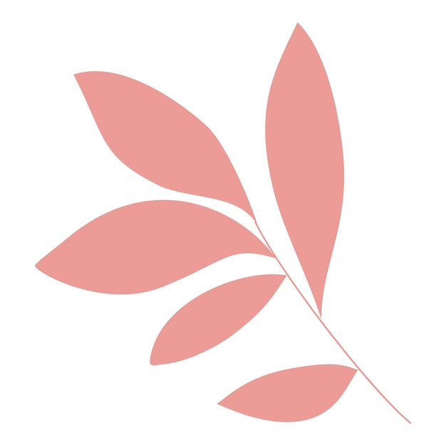 Planta abstracta con hojas de colores Ilustración vectorial