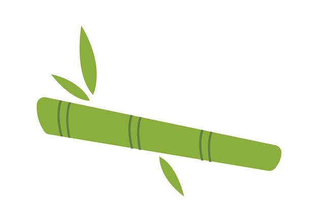 Planta de bambú con hojas
