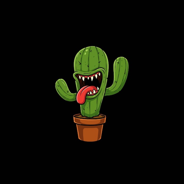 Una planta de cactus monstruo en una olla marrón