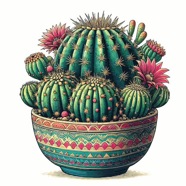 Vector planta de cactus