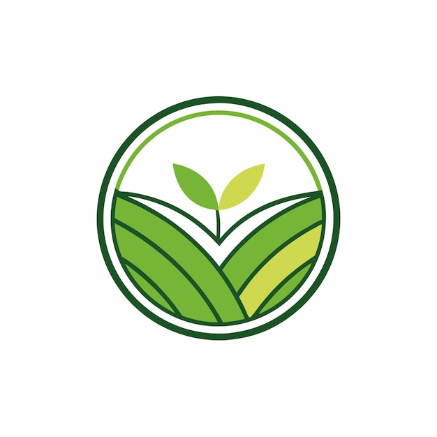 Planta de cultivo de hojas verdes de círculo vectorial