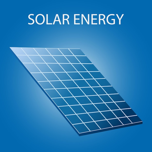 Planta de energía ecológica. ilustración de vector de paneles solares. imagen alternativa de fuentes de energía.