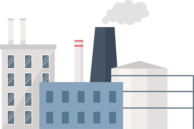 Planta de energía con humo