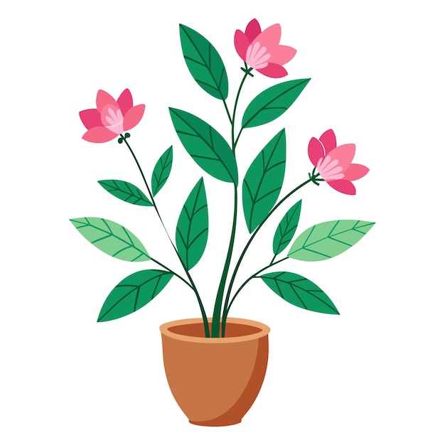 Una planta con flores rosadas.