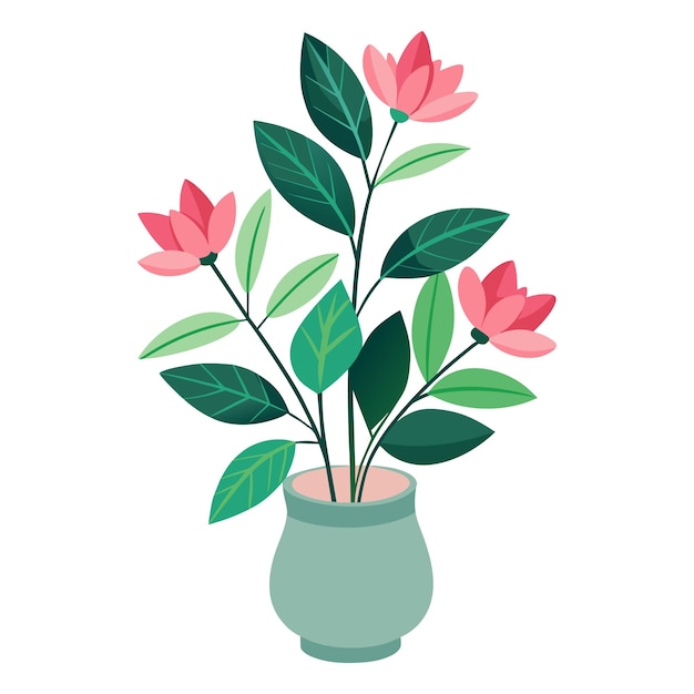 Una planta con flores rosadas.