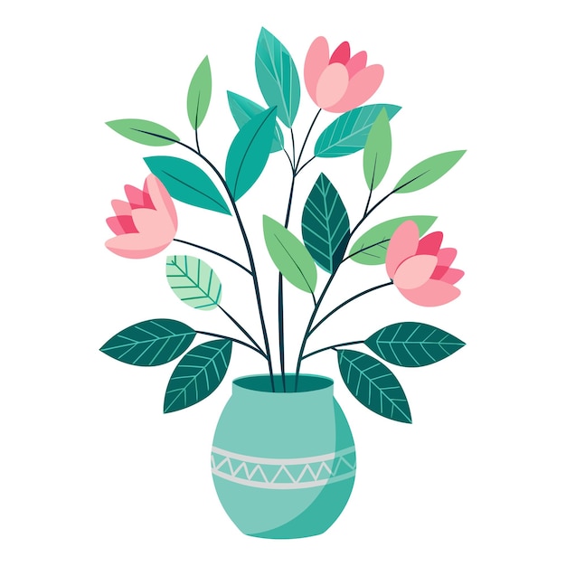 Una planta con flores rosadas.