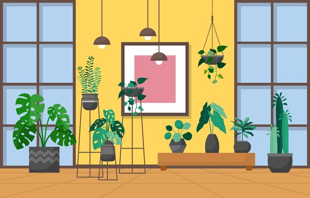 Planta de interior tropical Planta decorativa verde Interior Casa
