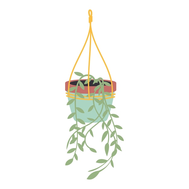 Planta en olla Ilustración vectorial Planta plana de dibujos animados diferentes plantas de interior decorativas en maceta para decoración interior de la casa o la oficina Iconos de colección floral de jardín verde aislados en blanco