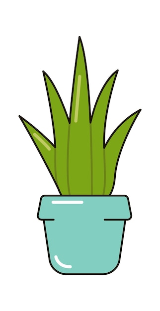 Planta en una olla Ilustración vectorial