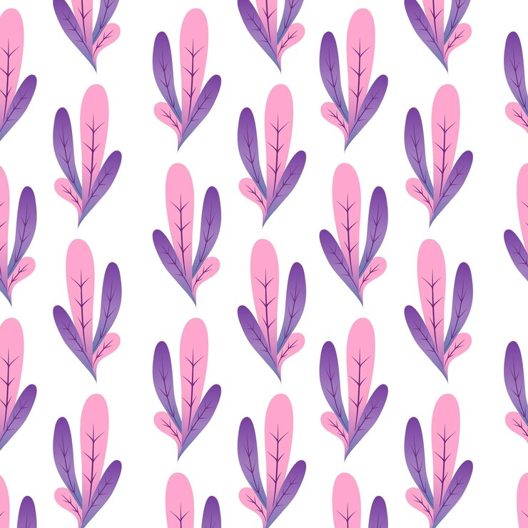 Una planta púrpura con hojas rosadas sobre un fondo blanco Ilustración vectorial EPS10