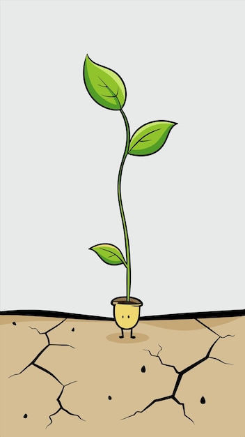 una planta que crece en una olla con una planta que cresce en ella