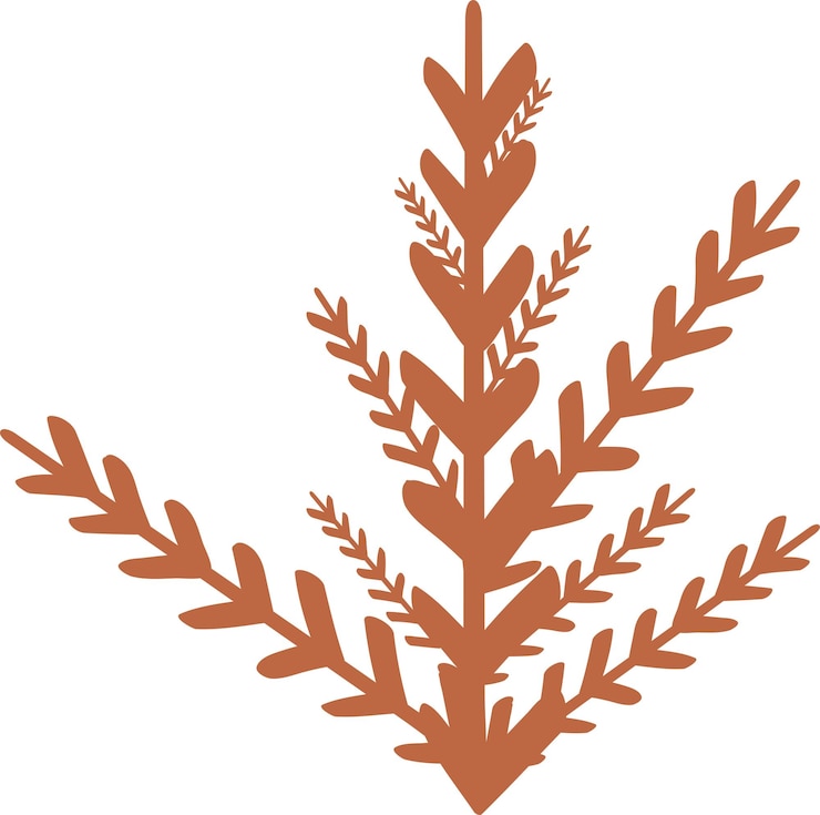 Vector planta, vector, ilustración, de, hojas